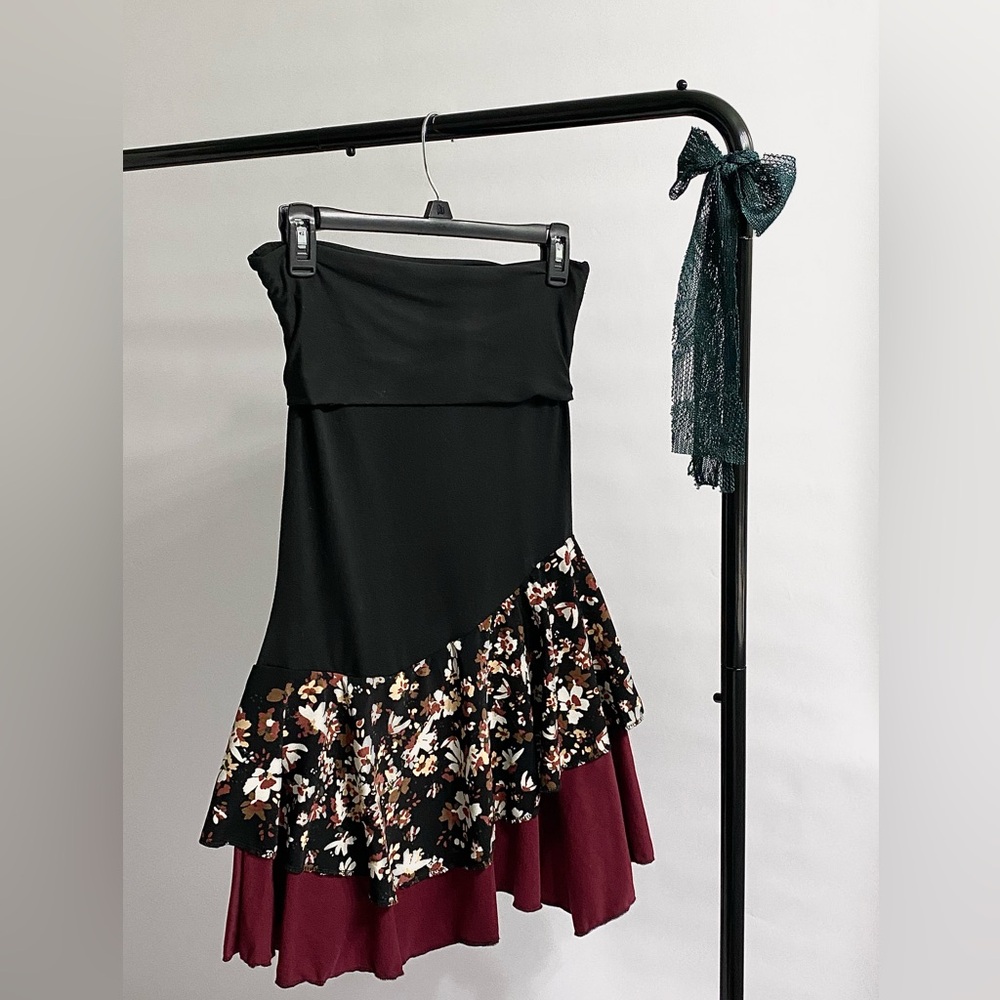 Asymmetrical Wildflower Mini Dress
